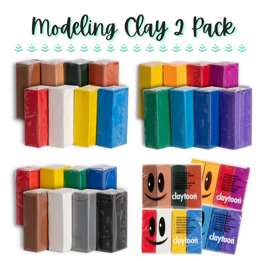 Van Aken Claytoon Modeling 2 Pack Clay Sets Never Hardens Etsy
