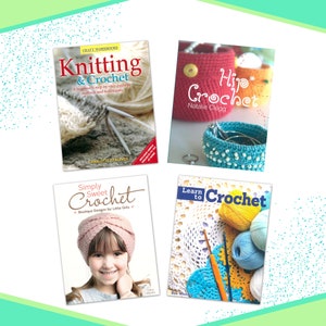 Crochet Sewing Books – 4 Fantastic How-To Books – Beginner&#39;s Guides to Crochet – Create Fun, Modern, Funky, Colorful Projects