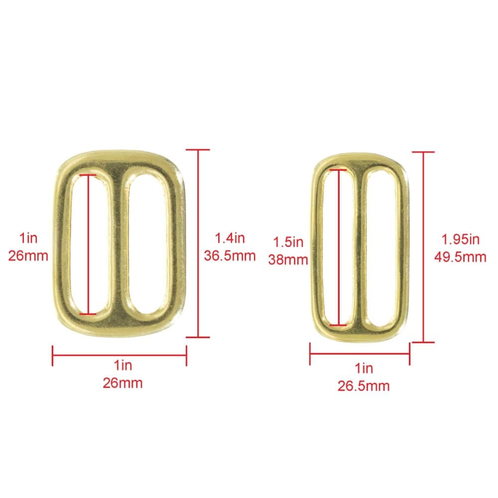 Brass Tri-glide Adjuster 1 and 1.5 Inch Flat Belt Loop - Etsy