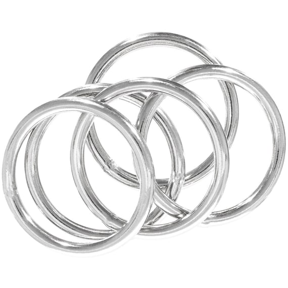 Steel Metal O-rings Welded Metal Loops Round Formed Rings Silver