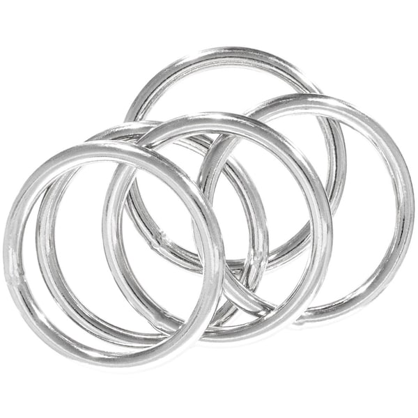 Steel Metal O-Rings Welded Metal Loops – Round Formed Rings – Silver Color Bag Holder, Macramé and Crafting Loop – Heavy Duty Multiple Sizes