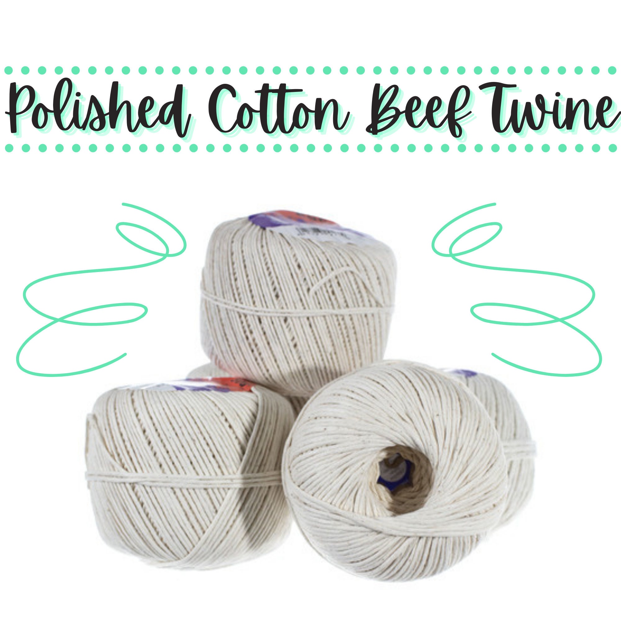 Polished Cotton Beef Twine Cotton Cord and Macramé Supplies for Roasts,  Packages, Crafting, Camping, Bundles -  Hong Kong