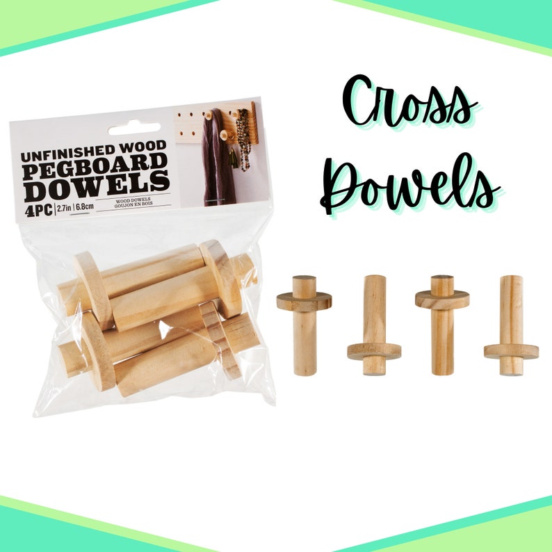 Wooden Pegboard Dowels Unfinished/natural Hang Clothes Etsy