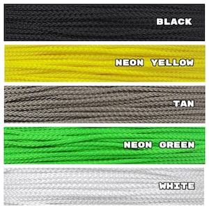 Puede incluir: Cinco carretes de cord&oacute;n en diferentes colores: negro, amarillo ne&oacute;n, marr&oacute;n, verde ne&oacute;n y blanco.