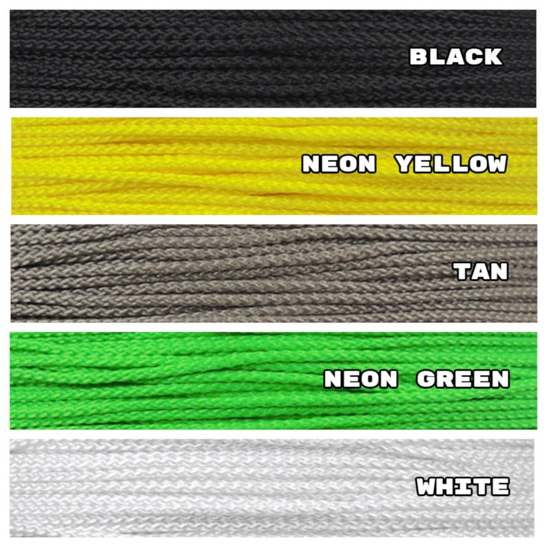 Puede incluir: Cinco carretes de cord&oacute;n en diferentes colores: negro, amarillo ne&oacute;n, marr&oacute;n, verde ne&oacute;n y blanco.