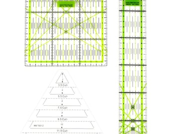 Craft County Acrylic Sewing Rulers – Transparent Measuring Tools for Sewing, Quilting, and DIY Crafts