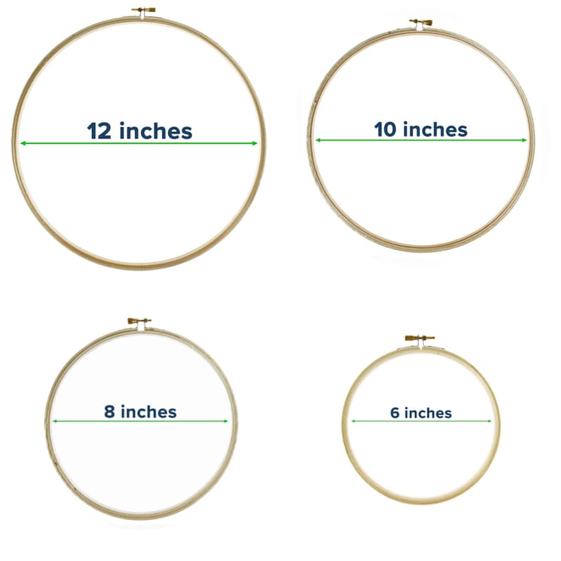 Wooden Embroidery Hoops Multiple Sizes Available Etsy