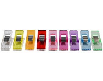 100 Pack Multicolor Cucire Clips - Usa per Quilting, Cucire, Organizzare, Appendere, Crafting e altro ancora - Forte e durevole