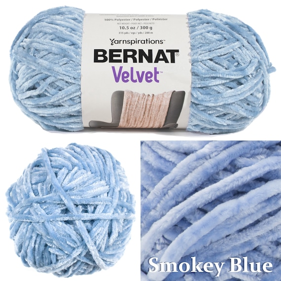 Bernat Velvet Vapor Gray Yarn - 2 Pack of 300g/10.5oz - Polyester - 5 Bulky  - 315 Yards - Knitting/Crochet