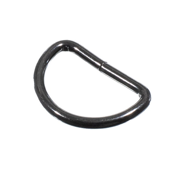 Gunmetal D-Ring Findings Purse Ring Metal D-Ring Non-Welded D Shape Ring Belt Handbag Bag Making Supplies Multi Size & Pack Options