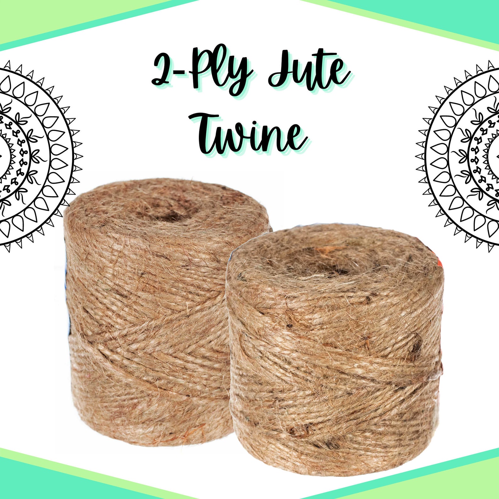 Natural Jute Twine 2ply Biodegradable Cord 2mm 375 Feet Etsy