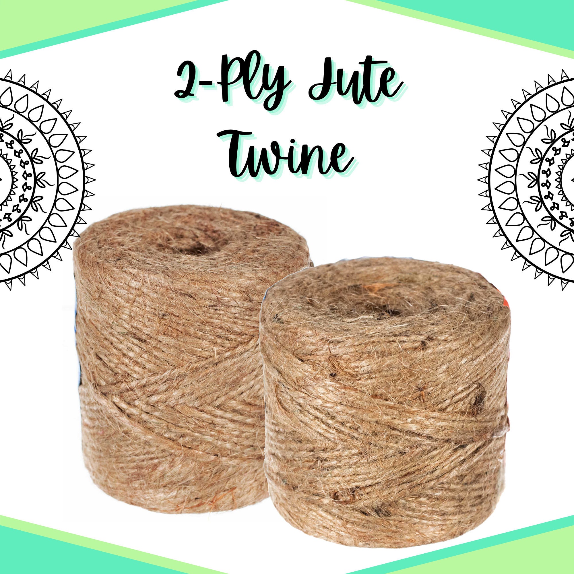 Natural Jute Twine 2Ply Biodegradable Cord 2mm 375 feet Etsy