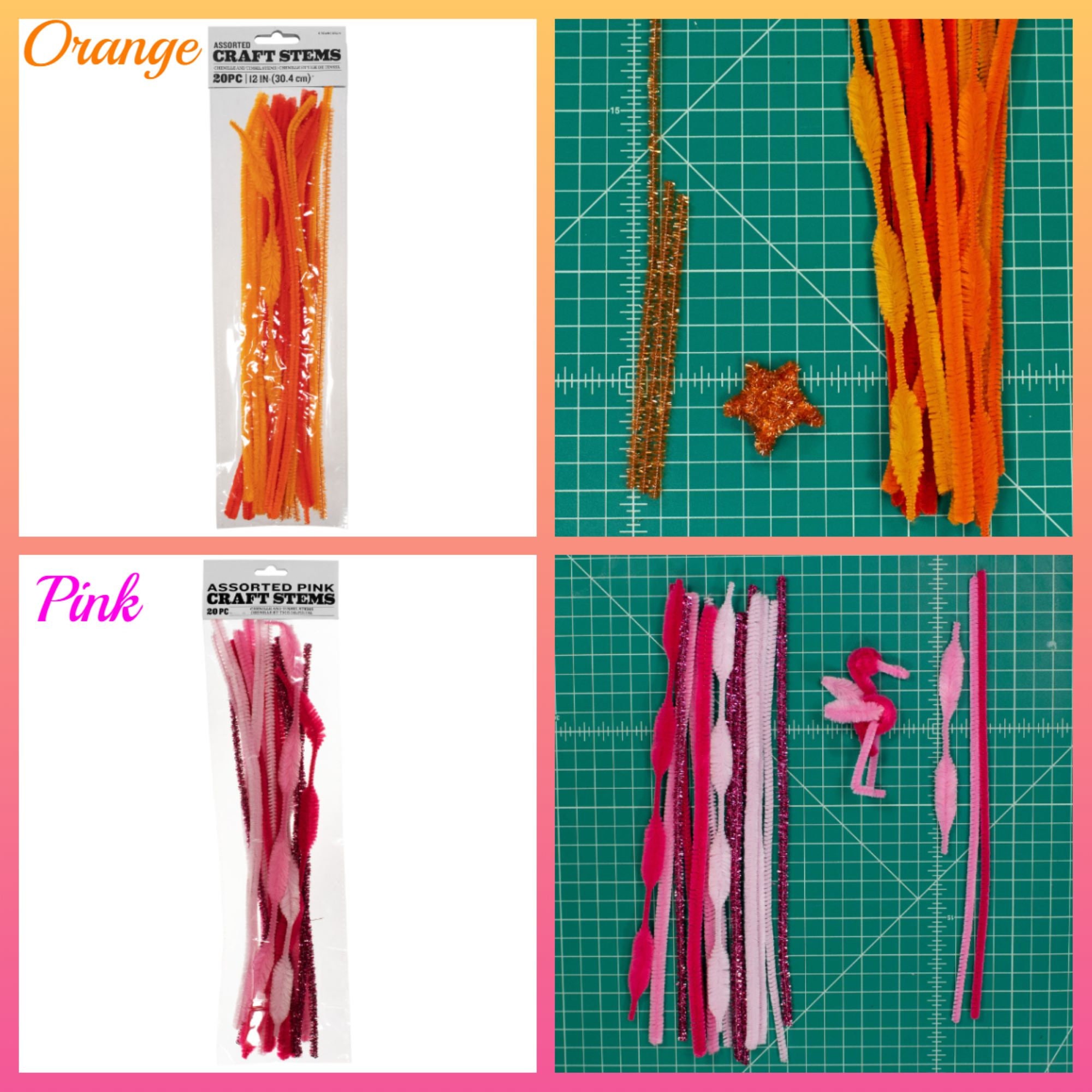 20 Pack of Chenille Stems Variety of Colored Packs Etsy