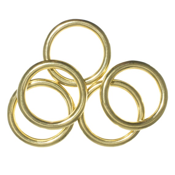 Unique Bargains 60mm Metal O Rings Non-Welded for Straps Bags Belt DIY Gold Tone 20pcs - Gold Tone