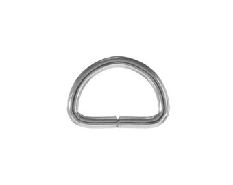 D-Ring Findings Silver Purse Rings 1/2 Inch Metal D Ring Non Welded D Shape Ring Belt Handbag Bag Making Supplies Multi Pack Sizes Available