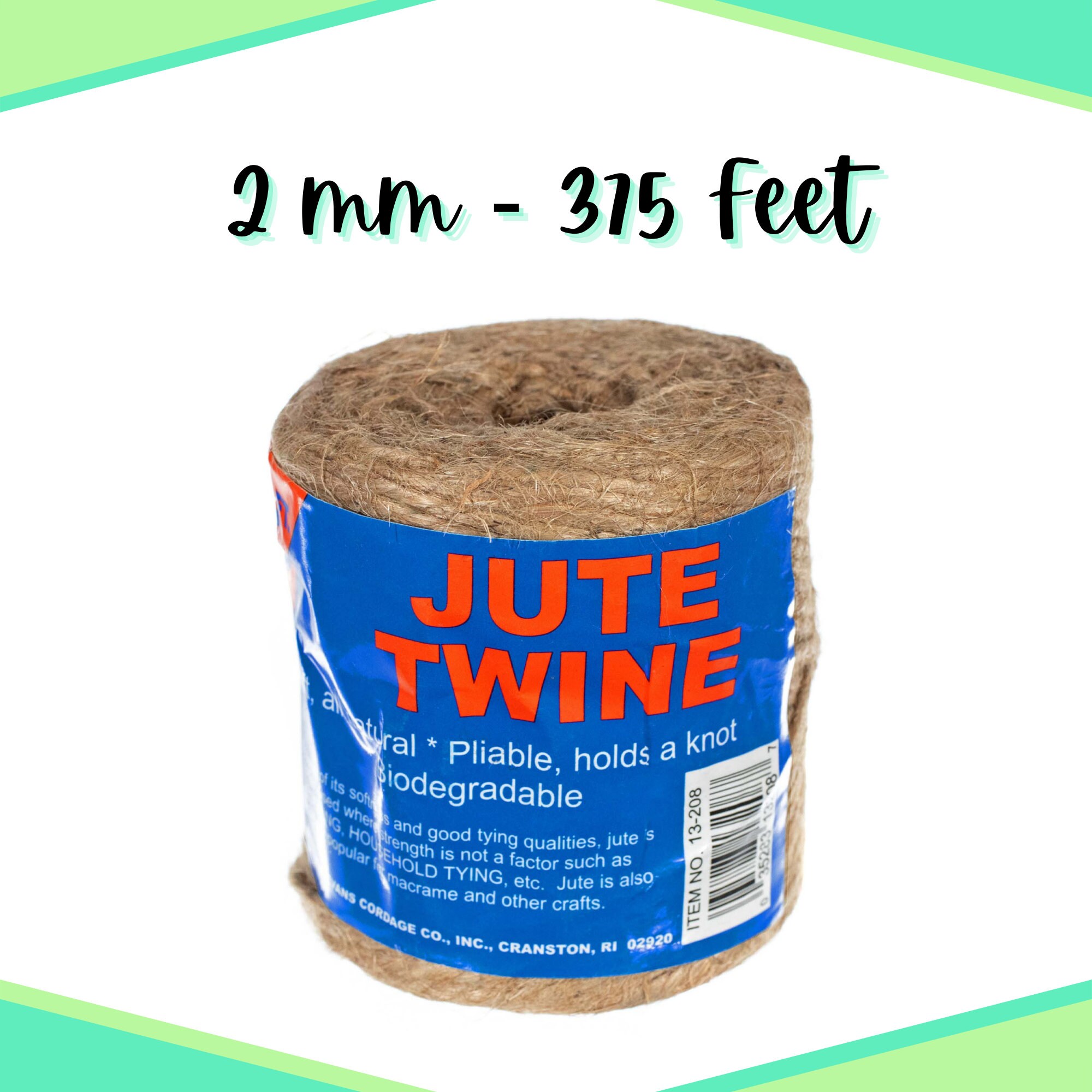 Cordon De Jute/Cordon En Jute/Jute - Diamètre : Env. 2 Mm - Poids : Env. 2 800-3