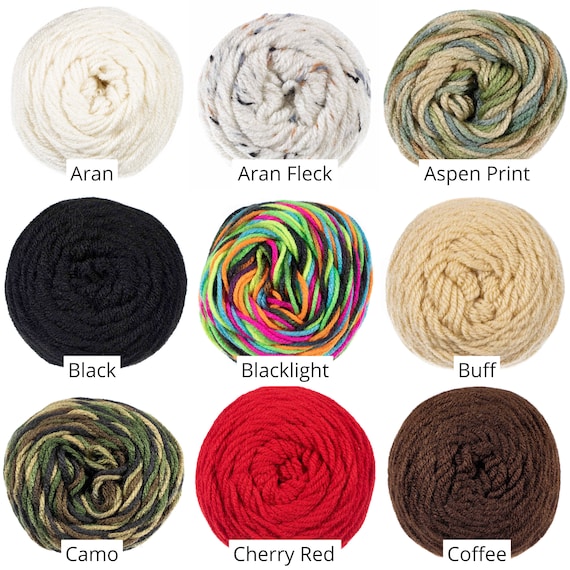 red heart super saver yarn aran fleck