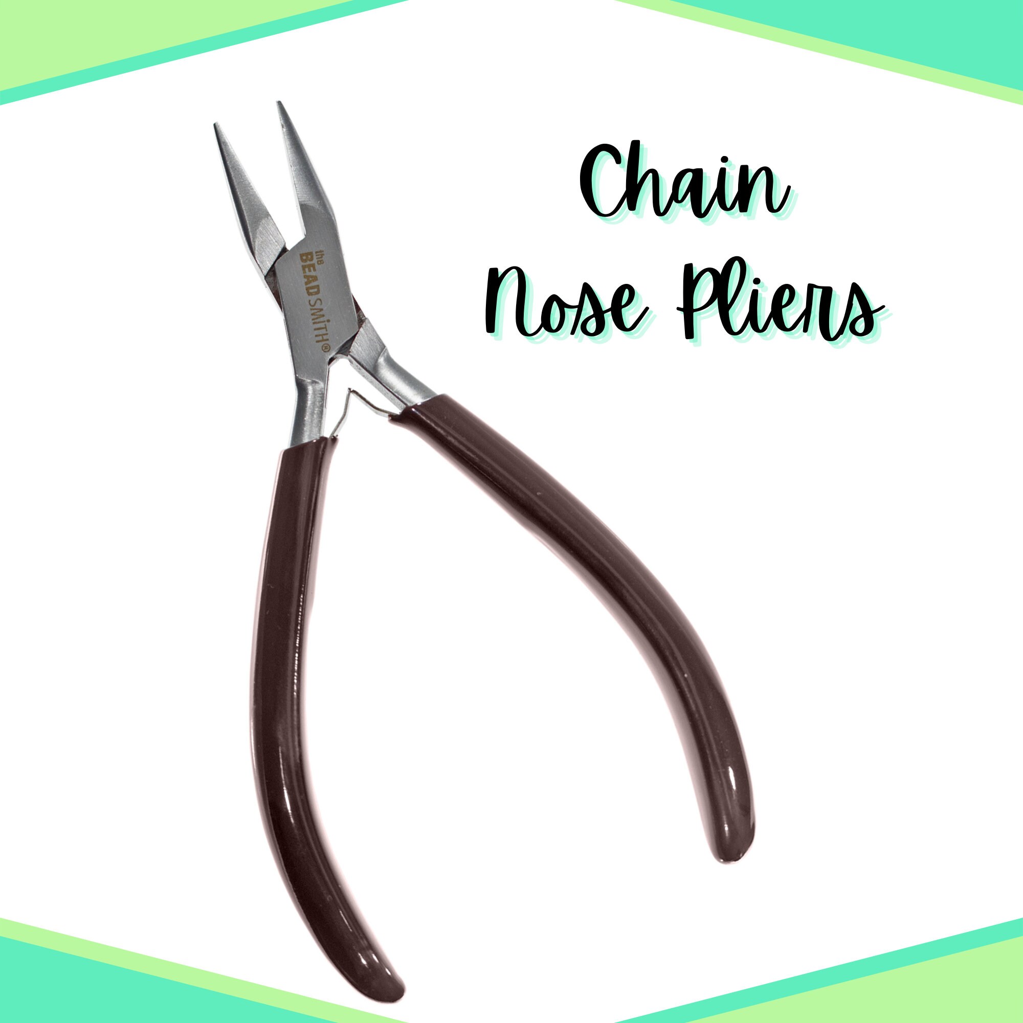 Chain Nose Pliers - Jewelry Making DIY Arts & Crafts - Comfort Grip - Regular and Long Sizes - BeadSmith Repair Tool - Wire Wrapping Bending