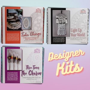 Kits de diseño de Macramé DIY para principiantes: tapices y manteles de pared