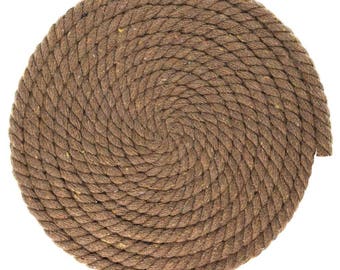 100ft - 1/4 inch Macrame Cord - 6MM Cotton Rope - Super Soft Weaving Cord - Three Strand Twisted Cotton Rope - Black Tan Gray Macrame Rope