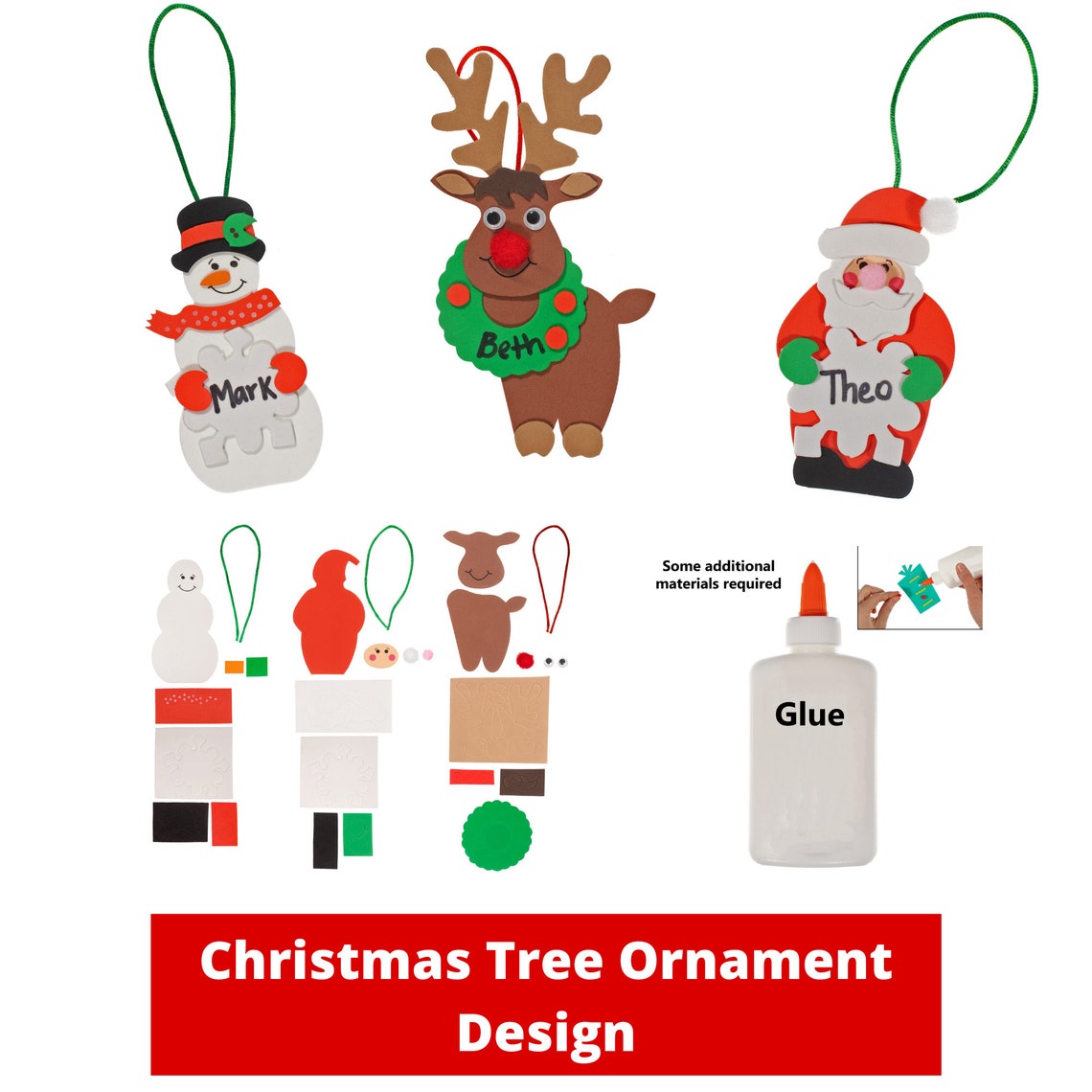 Holiday Ornament Craft Kits Multiple Designs to Choose From Etsy