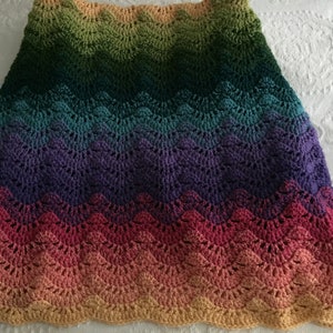 Crocheted Northern Lights Afghan