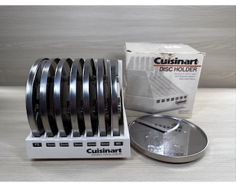 Set di 8 dischi lame Cuisinart DLC-7 per robot da cucina + supporto con scatola