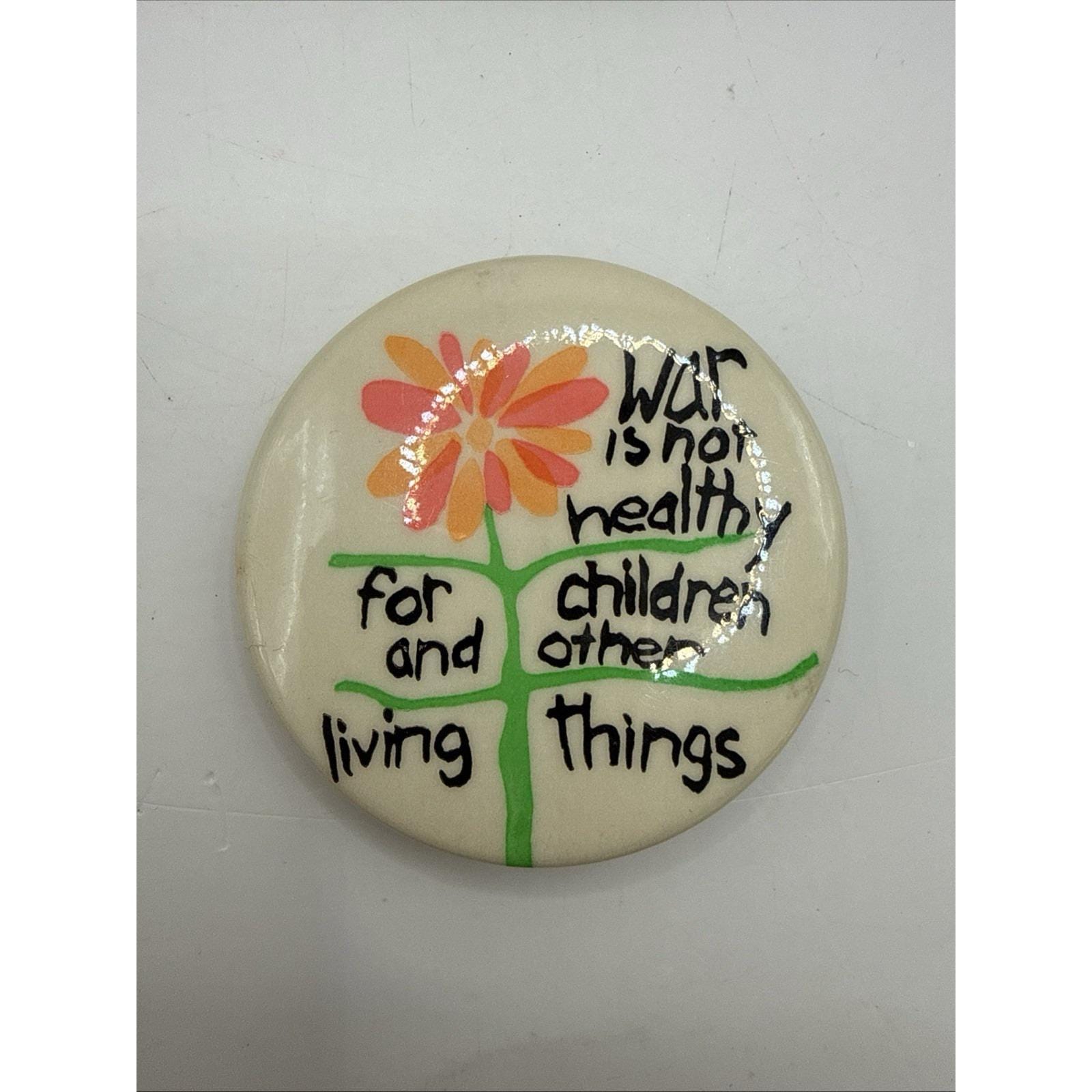 War is Not Healthy Pin - Etsy