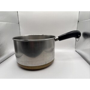 Revere Ware 3 Qt Sauce Pan Pot NO Lid Copper Bottom Clinton IL USA Flat Bottom