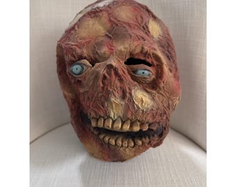 Máscara de látex de Halloween desollada, zombi, sin piel, aterradora, cosplay de Freddy