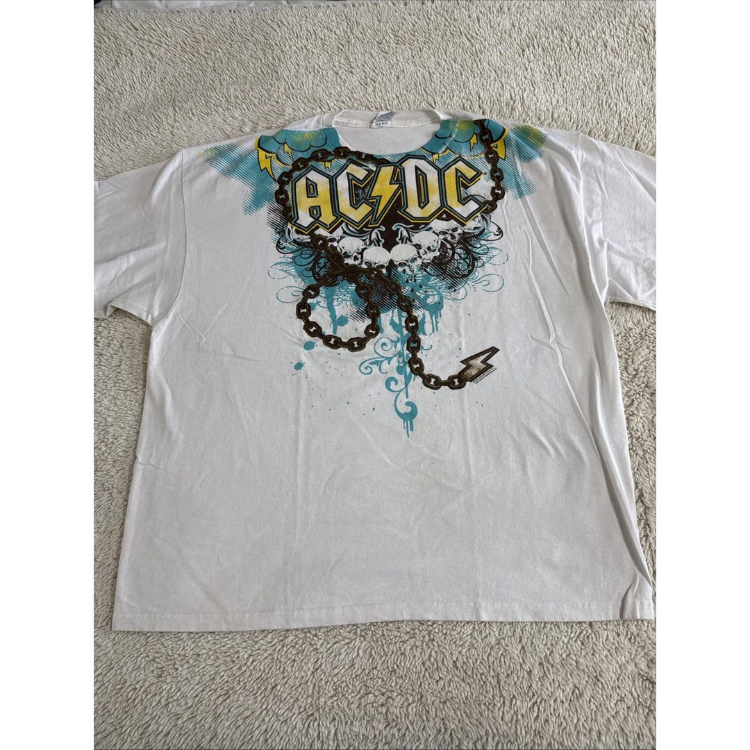 2006 AC / DC Skull Design 2XL T-shirt Angus & Malcom Young Brian ...