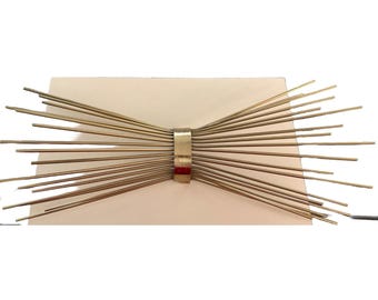 Aplique de pared de latón estilo Mid-Century Modern Starburst (SOLO LA FUNDA) Art Deco Gold Starburst