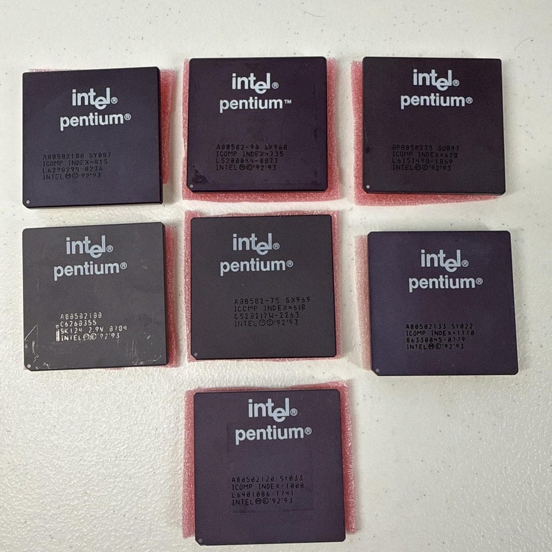 Pentium R Pin 7 - Intel Pentium Processor - Gold Pins - SY007 SX968 SU097 SK124 SX969 ...