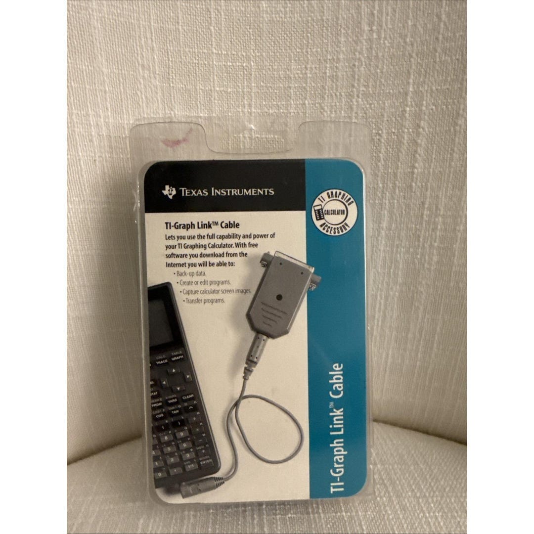 Texas Instruments TI Graph Link Cable Calculator Adapter 25 PIN Retail ...