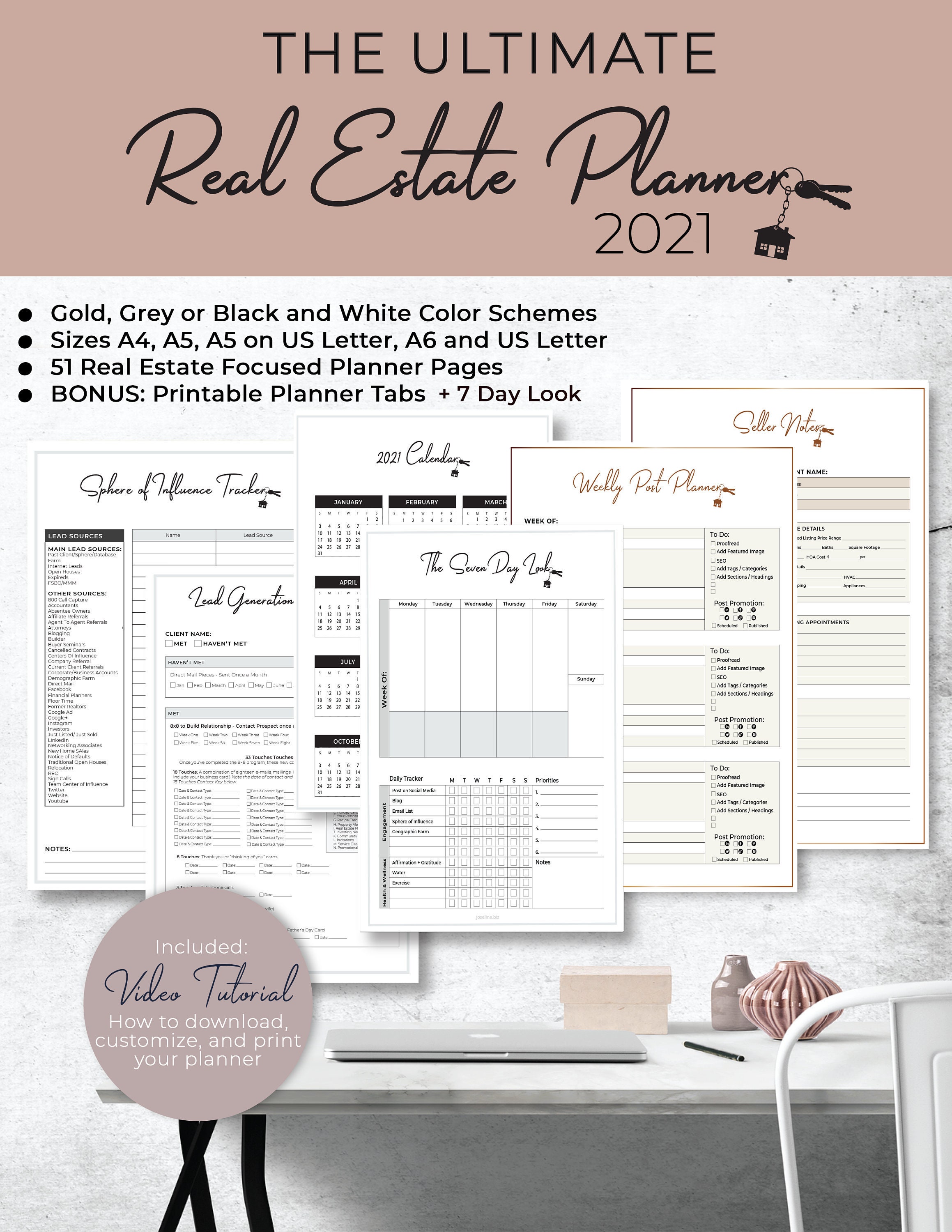 Ultimate 2021/2022 Real Estate Business Planner - Instant Digital Dow…