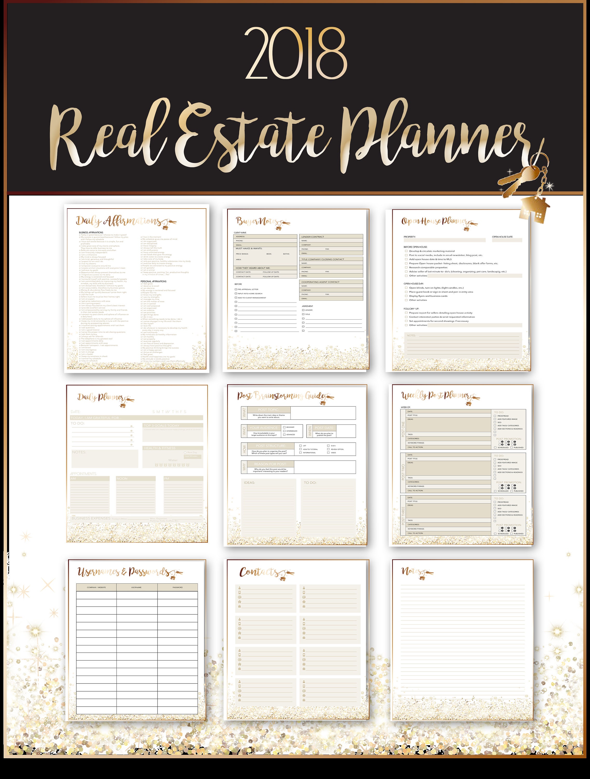 Real Estate Planner Digital Download Etsy