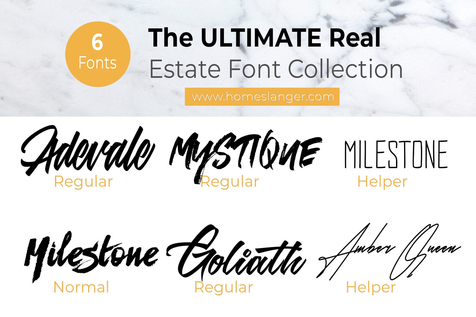 The Ultimate Real Estate Font Collection Etsy
