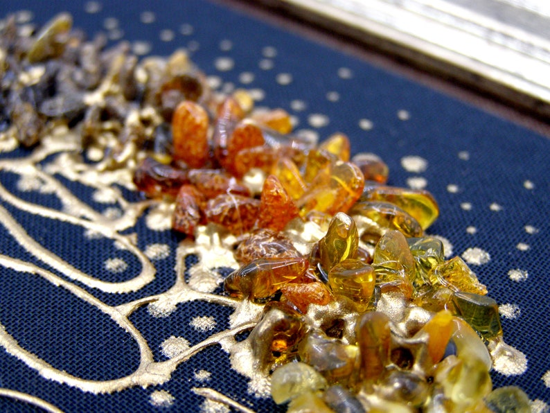 Amber Tree of Life framed artwork