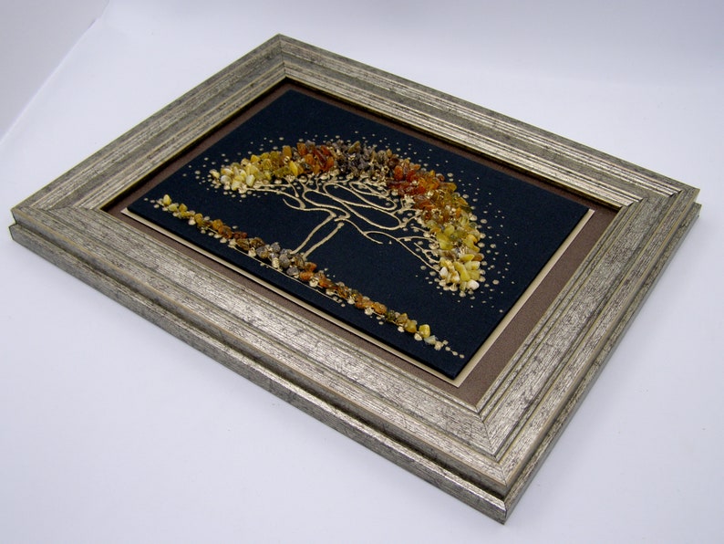 Amber Tree of Life framed artwork