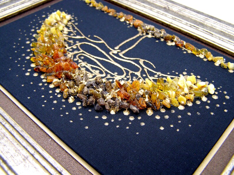Amber Tree of Life framed artwork