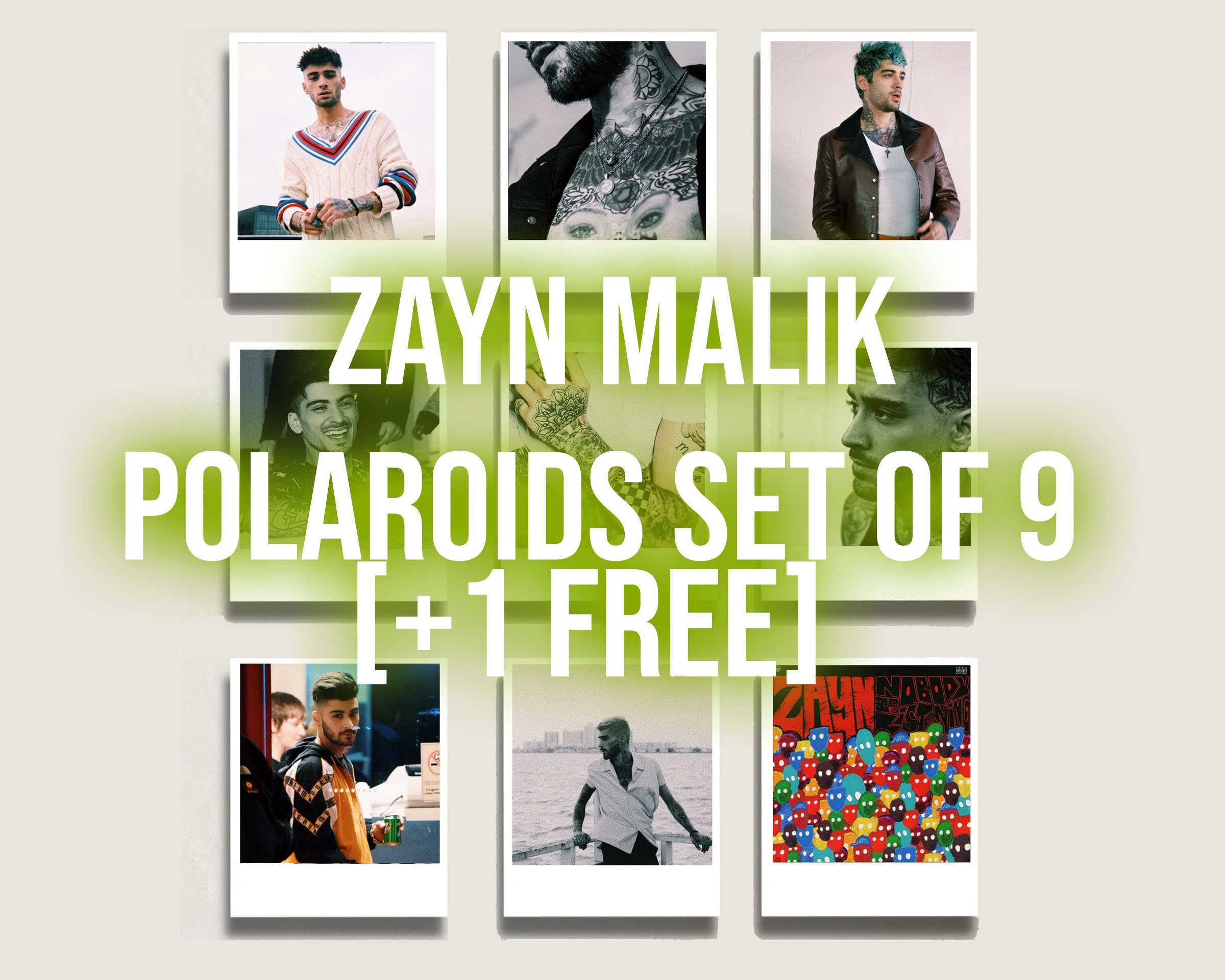 Zayn Malik Polaroids Set Of 9 [+1 Free]