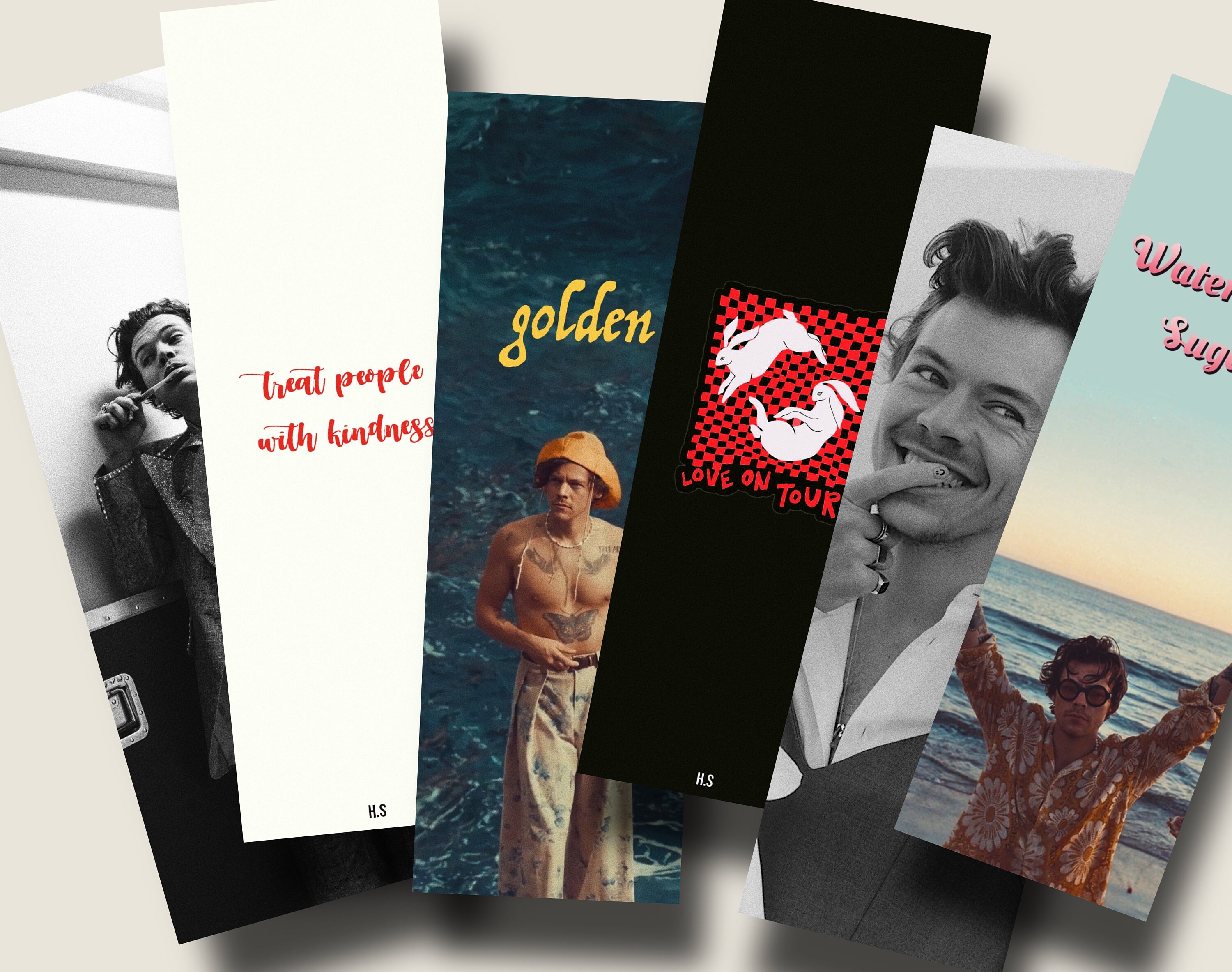 Harry Styles Bookmarks Sets Of 4 [+1 Free]