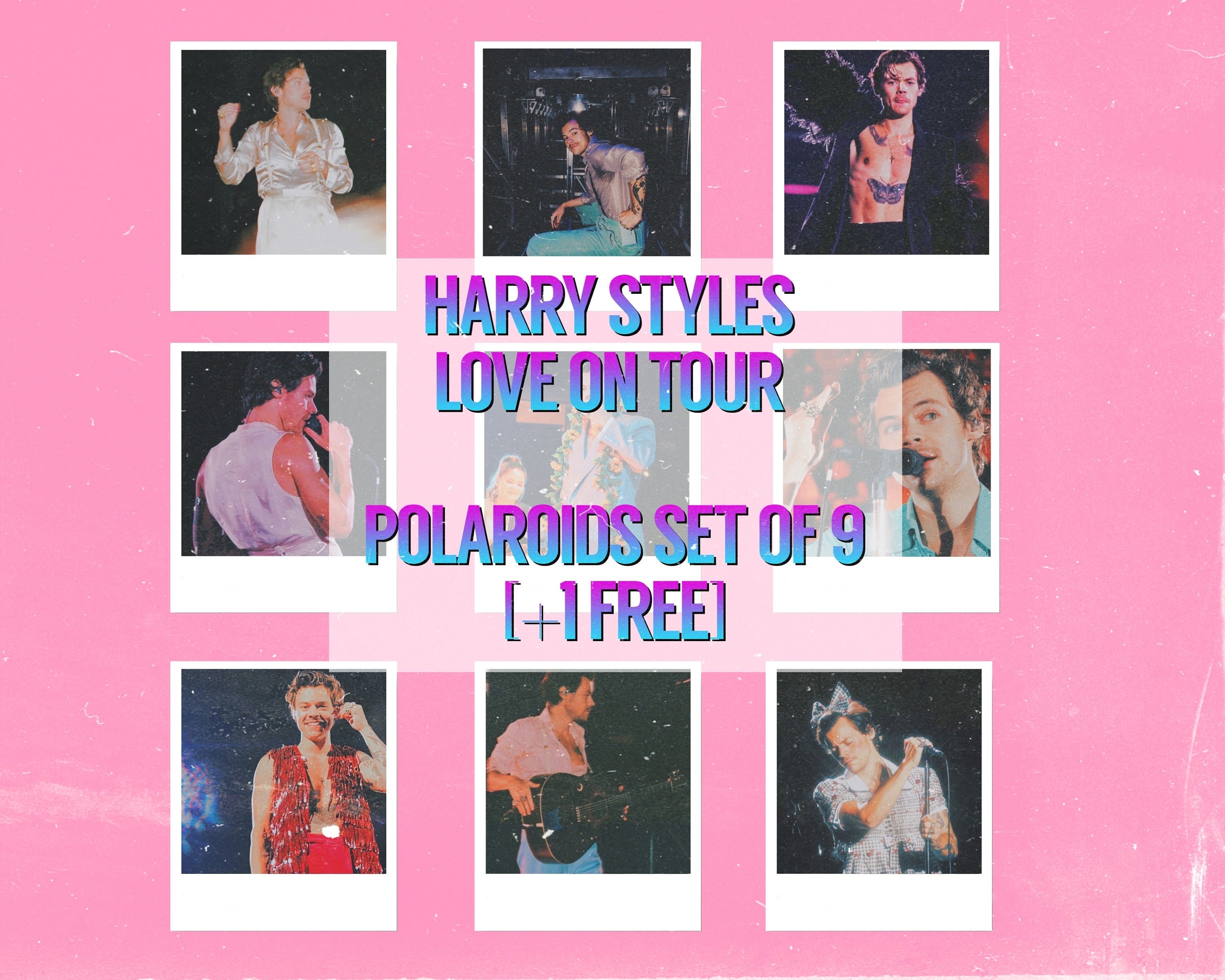 Harry Styles - Love On Tour Polaroids Set Of 9 [+1 Free]