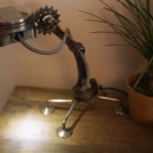 Metal Handmade Lamp, Metal Desk Lamp, Steampunk, Steampunk Lamp, Mechanical Art, Metal Art, Metal Decoration
