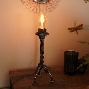 Metal Handmade Lamp, Industrial Lamp, Metal Desk Lamp, Steampunk, Steampunk Lamp, Mechanical Art, Metal Art, Metal Decoration