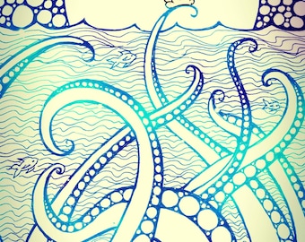 海上で