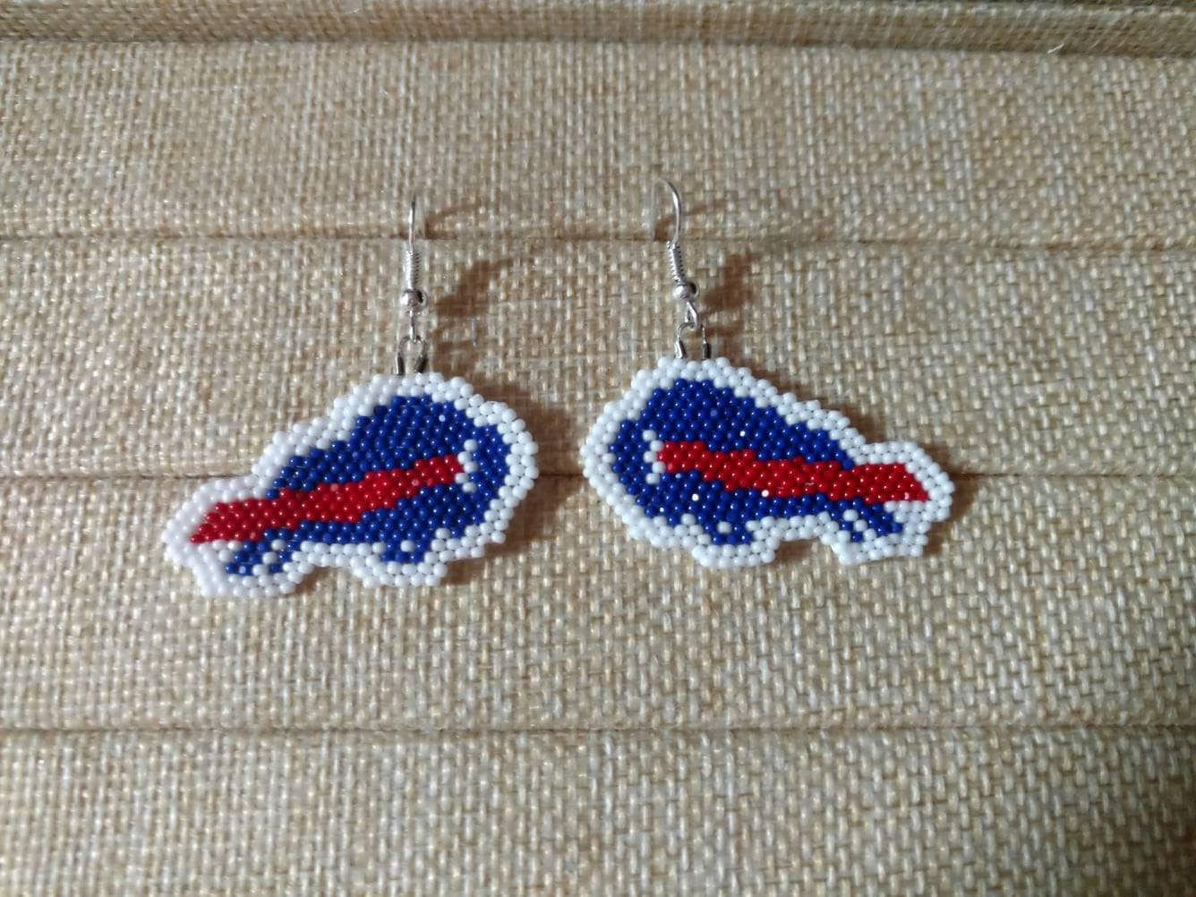 NFL Buffalo Bills Inspired Handbeaded Earrings - Etsy