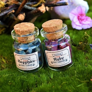 Ruby and Sapphire gemstones Jewelry making Ruby chips Sapphire chips gemstones chips crystals chips altar spells