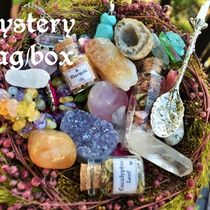 Witch Mystery Box: Crystals, Herbs, and Jewelry