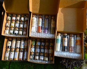 Crystal Apothecary Set | Mini Bottles, Ritual Magic Supplies